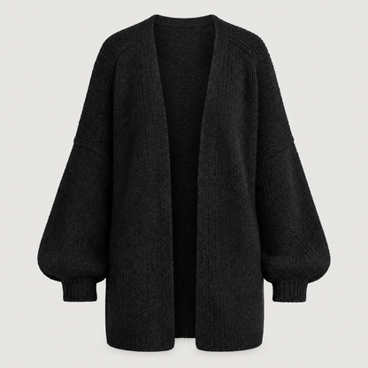 DROP SHOULDER KNIT CARDIGAN