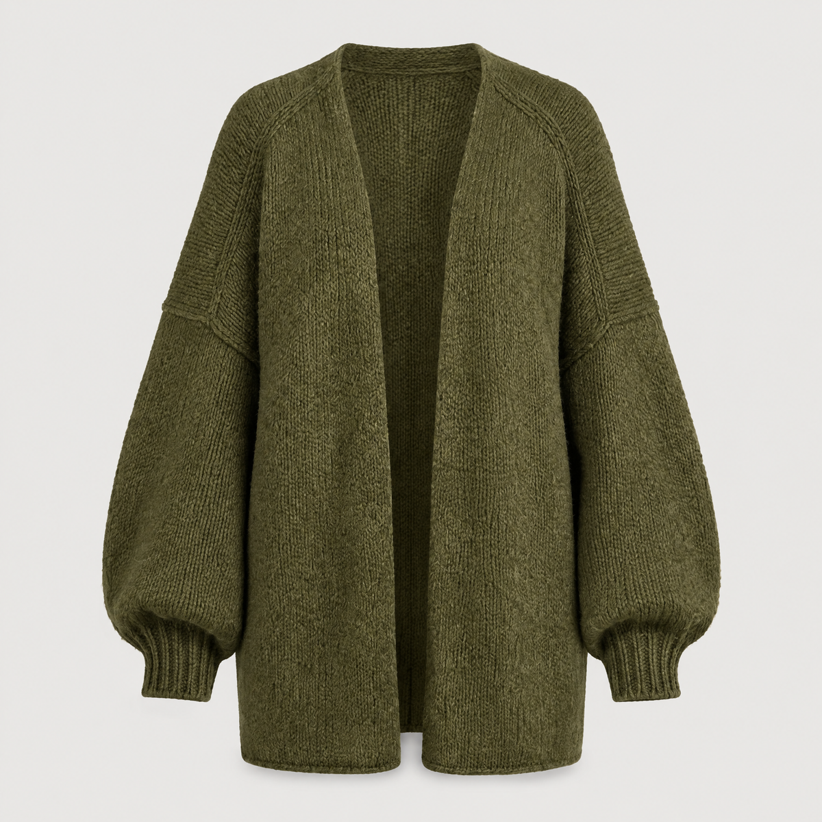 DROP SHOULDER KNIT CARDIGAN