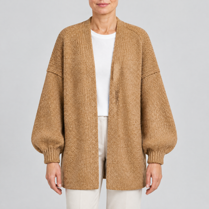 DROP SHOULDER KNIT CARDIGAN