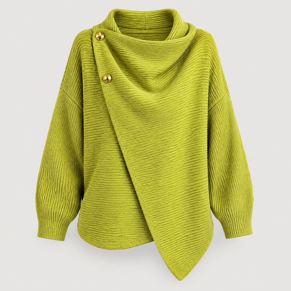 WRAP FRONT KNIT CAPE
