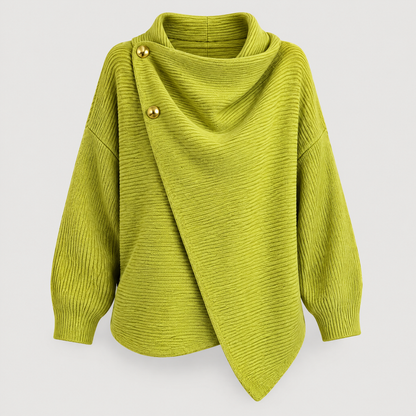 WRAP FRONT KNIT CAPE