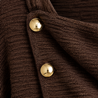 WRAP FRONT KNIT CAPE