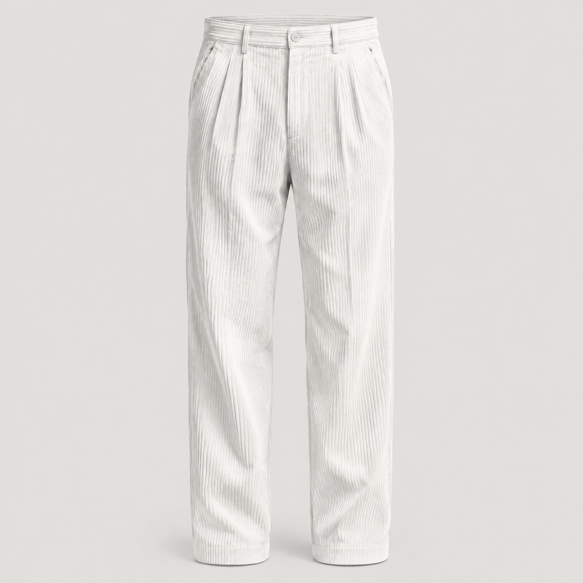 PLEATED CORDUROY TROUSERS