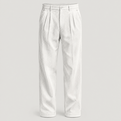 PLEATED CORDUROY TROUSERS
