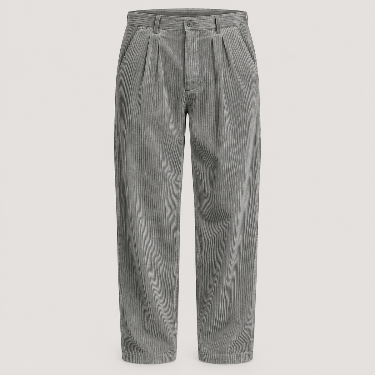 PLEATED CORDUROY TROUSERS