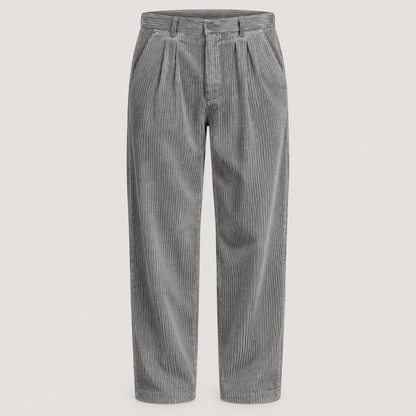 PLEATED CORDUROY TROUSERS