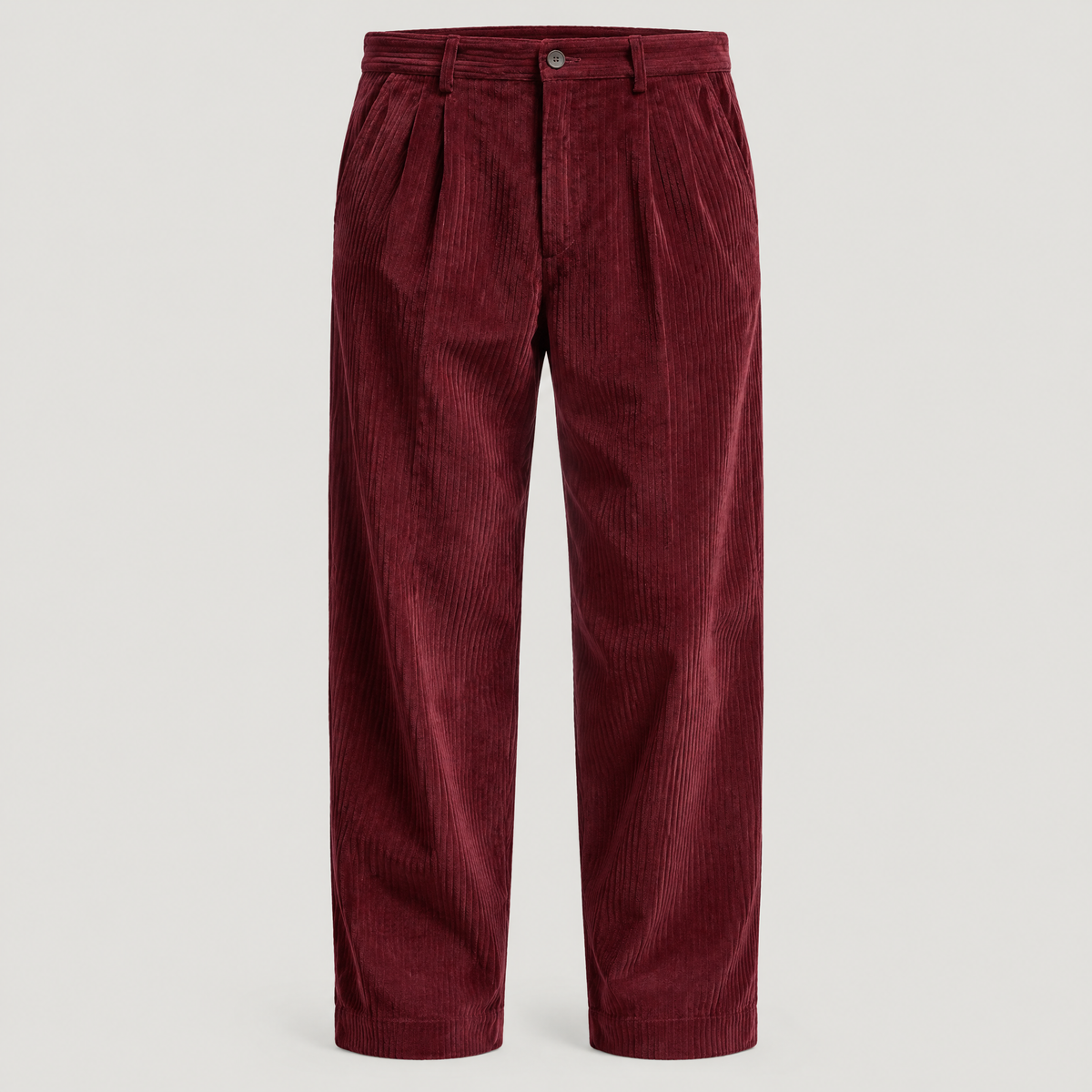 PLEATED CORDUROY TROUSERS