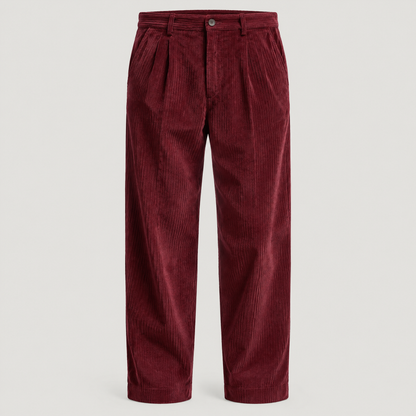 PLEATED CORDUROY TROUSERS