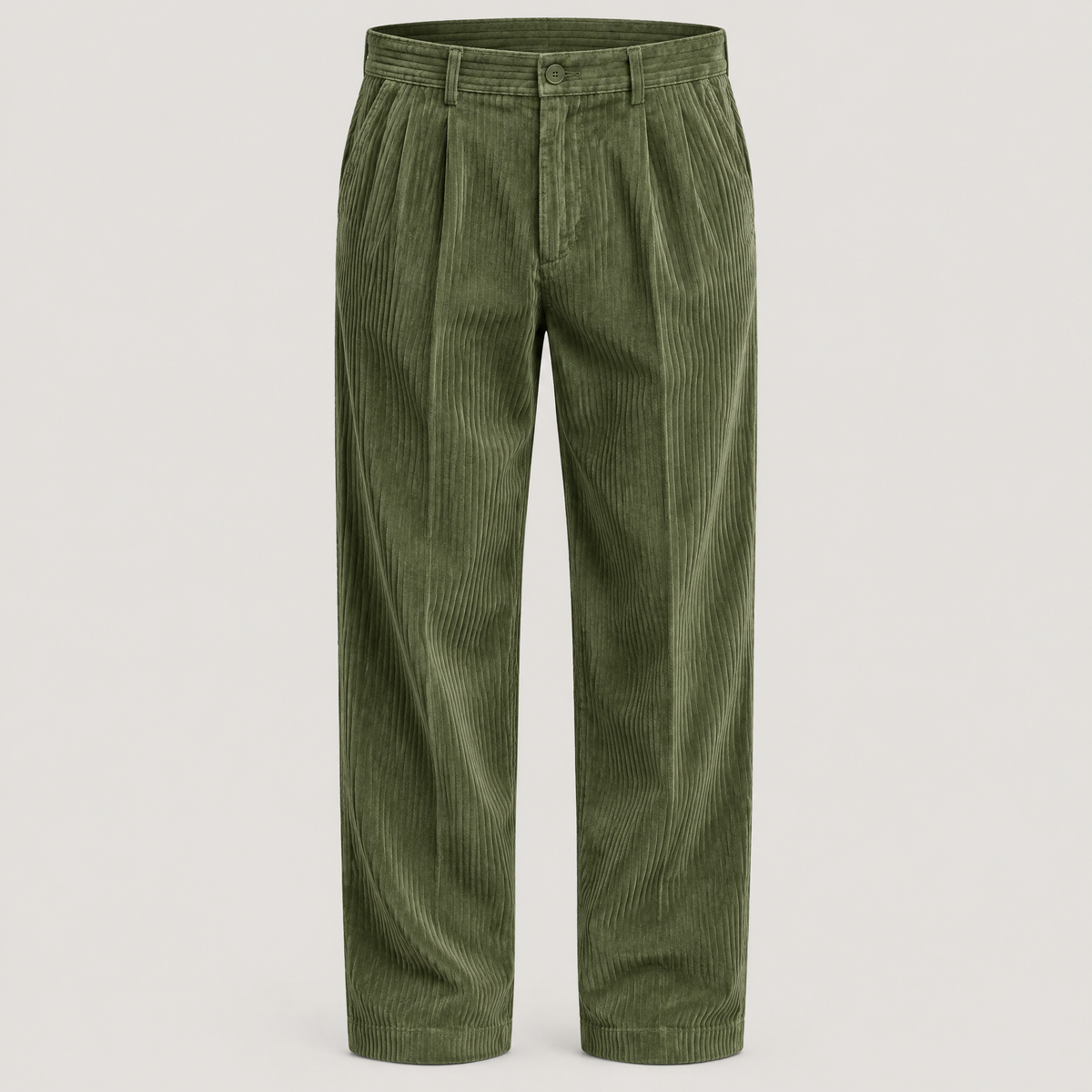 PLEATED CORDUROY TROUSERS
