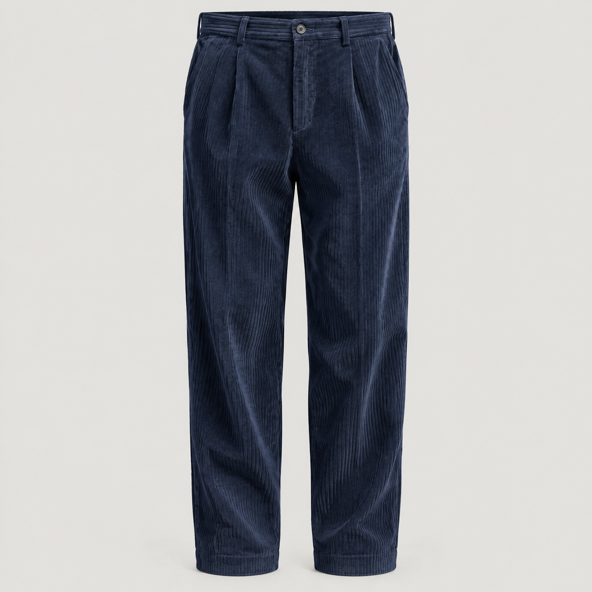 PLEATED CORDUROY TROUSERS