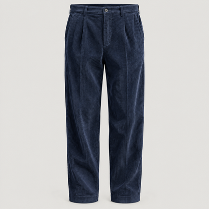 PLEATED CORDUROY TROUSERS