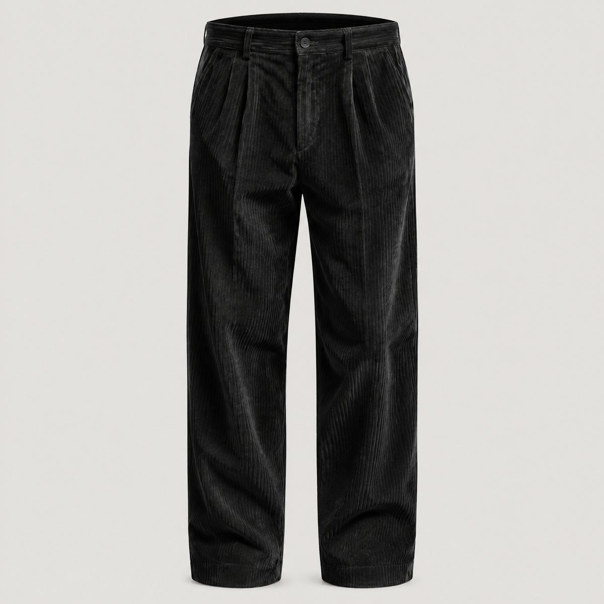 PLEATED CORDUROY TROUSERS