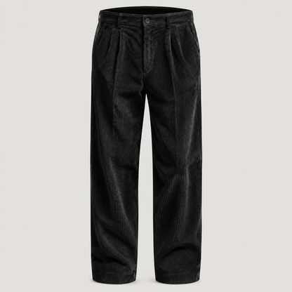 PLEATED CORDUROY TROUSERS