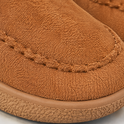 FLEECE COLLAR MOCCASIN BOOTS