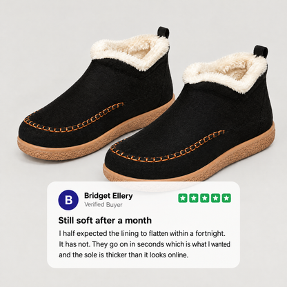 FLEECE COLLAR MOCCASIN BOOTS