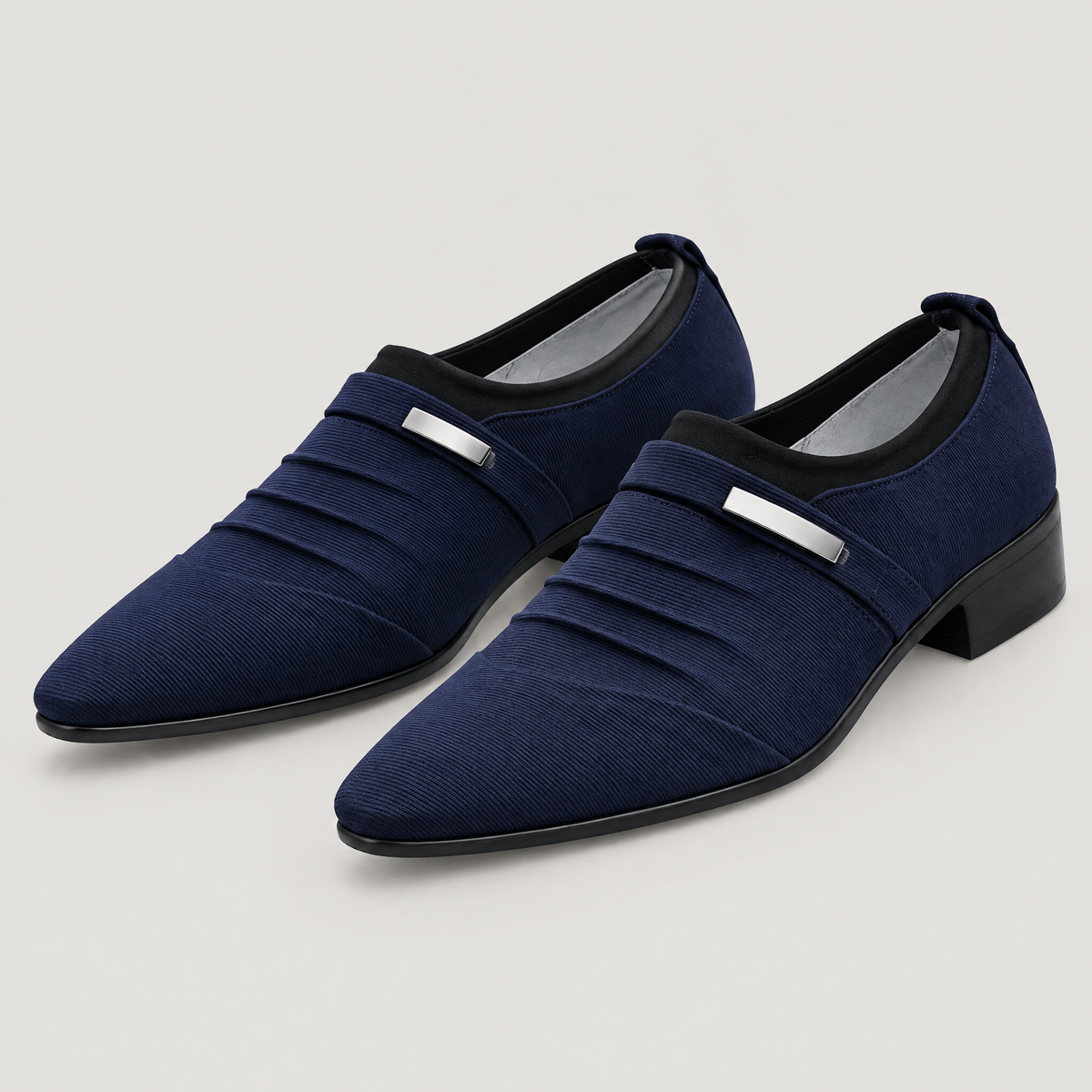 PLEATED VAMP DRESS LOAFERS