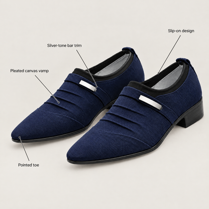 PLEATED VAMP DRESS LOAFERS