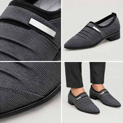 PLEATED VAMP DRESS LOAFERS