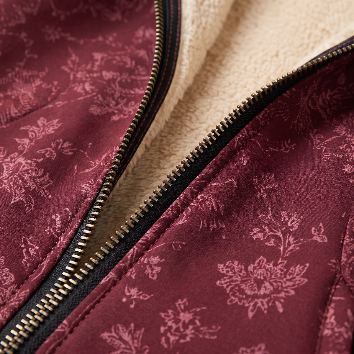 PLUSH LINED FLORAL PARKA