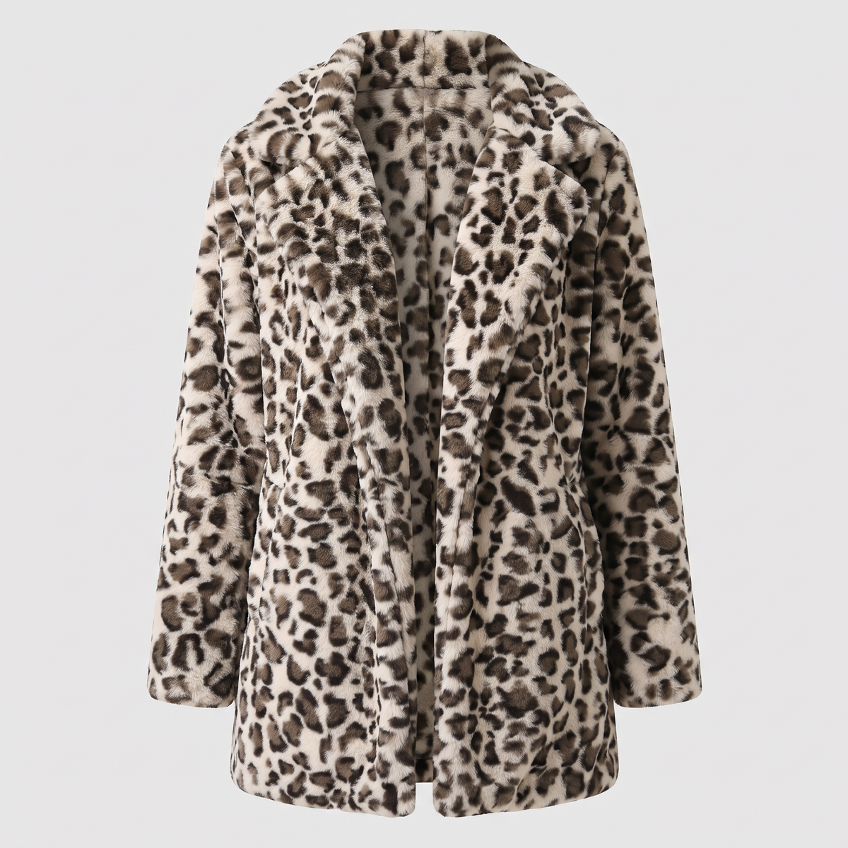 ANIMAL PRINT PLUSH COAT
