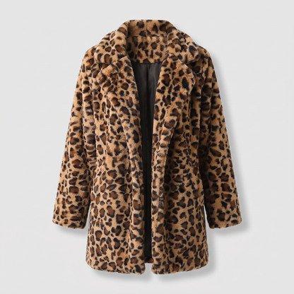 ANIMAL PRINT PLUSH COAT