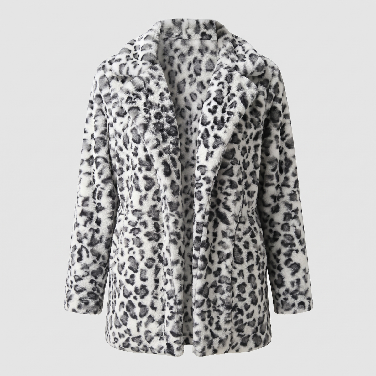 ANIMAL PRINT PLUSH COAT