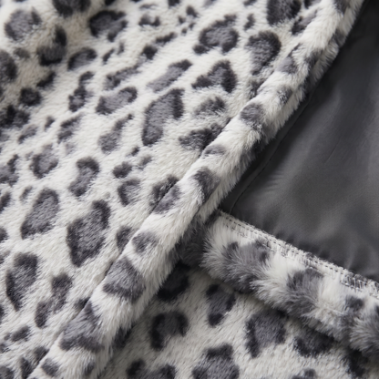 ANIMAL PRINT PLUSH COAT