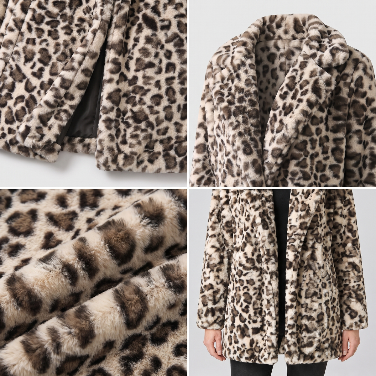 ANIMAL PRINT PLUSH COAT