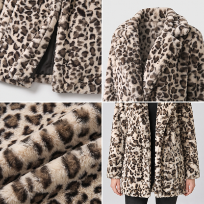 ANIMAL PRINT PLUSH COAT