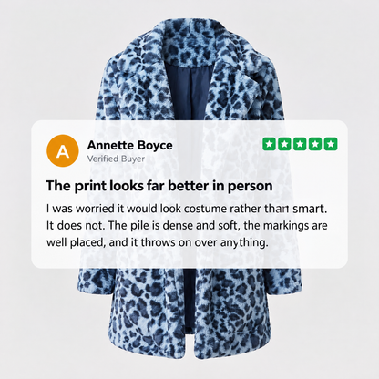 ANIMAL PRINT PLUSH COAT