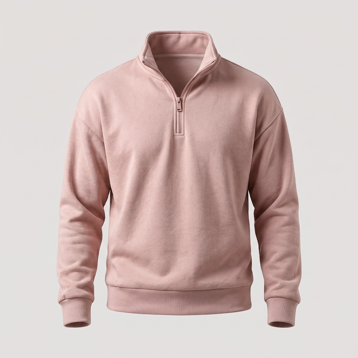 BRUSHED QUARTER ZIP SWEATSHIRT