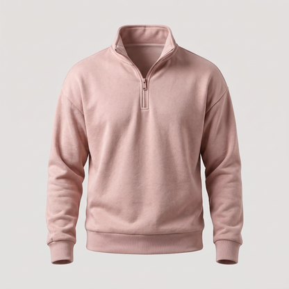 BRUSHED QUARTER ZIP SWEATSHIRT
