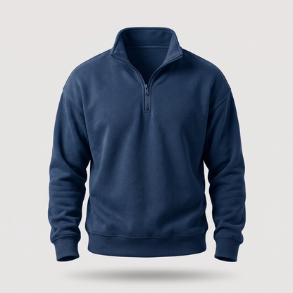 BRUSHED QUARTER ZIP SWEATSHIRT