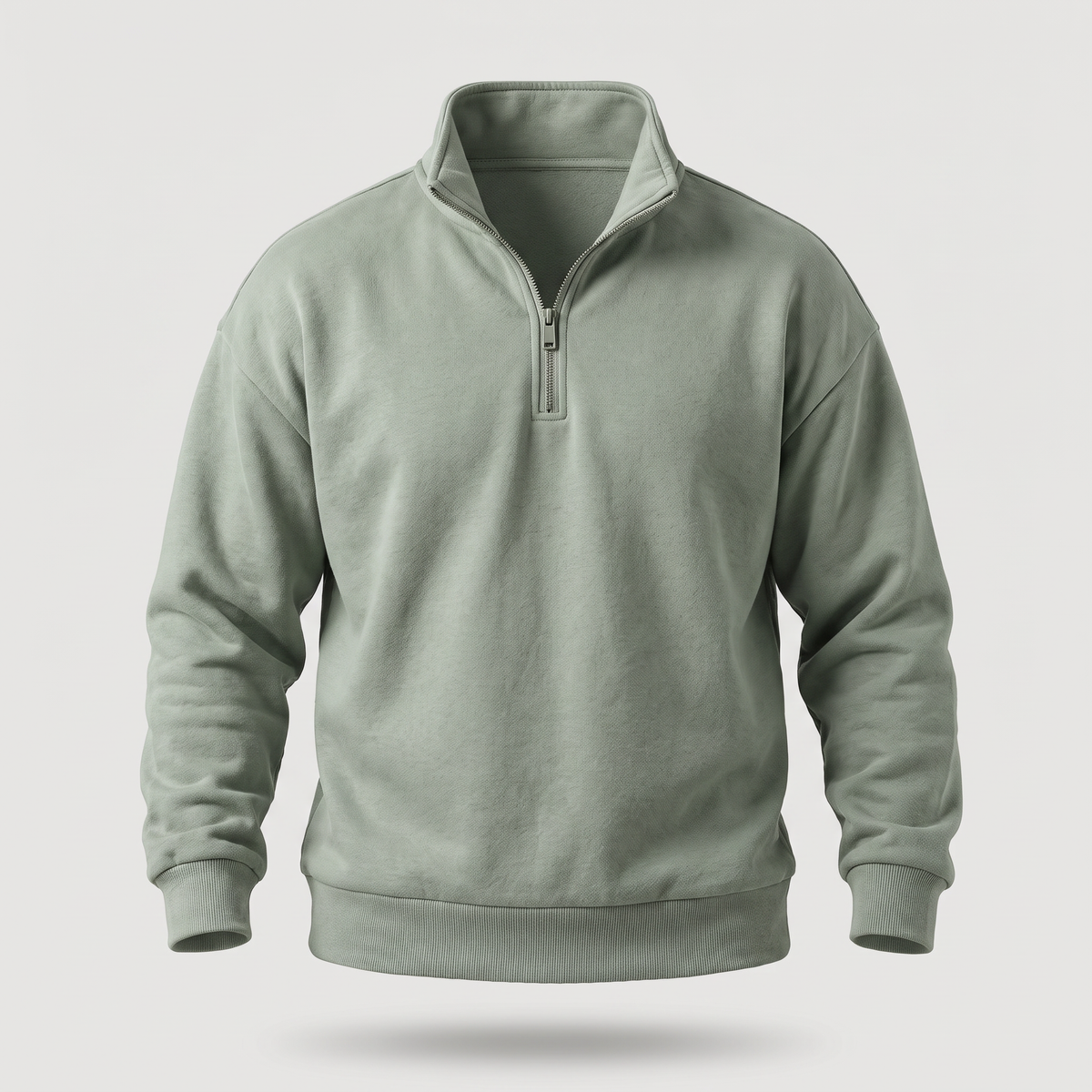 BRUSHED QUARTER ZIP SWEATSHIRT