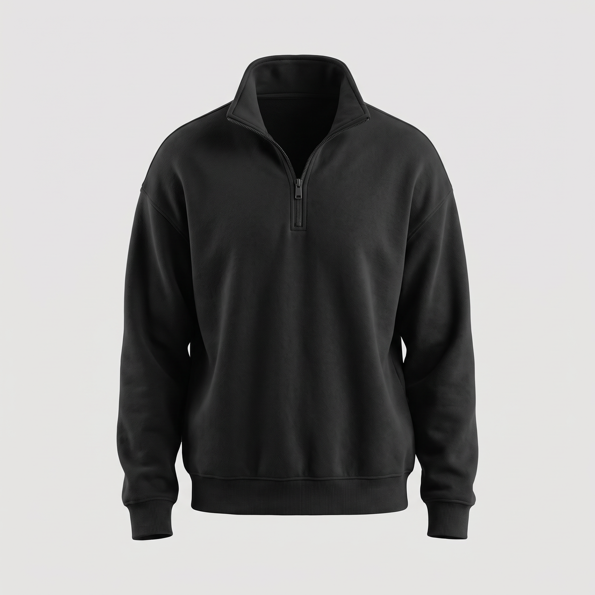 BRUSHED QUARTER ZIP SWEATSHIRT