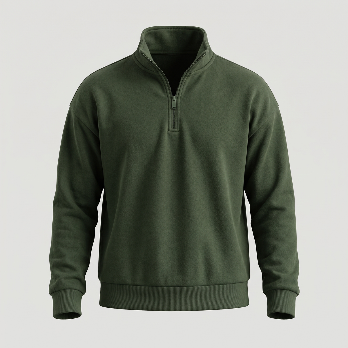 BRUSHED QUARTER ZIP SWEATSHIRT