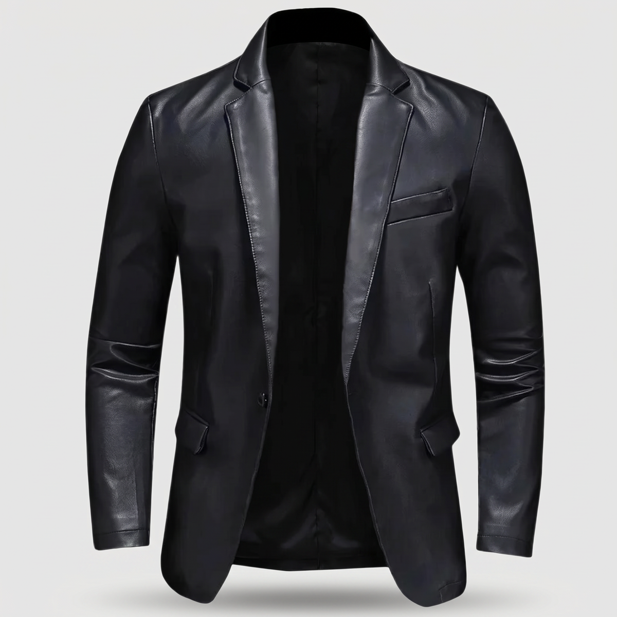 LEATHER TAILORED BLAZER