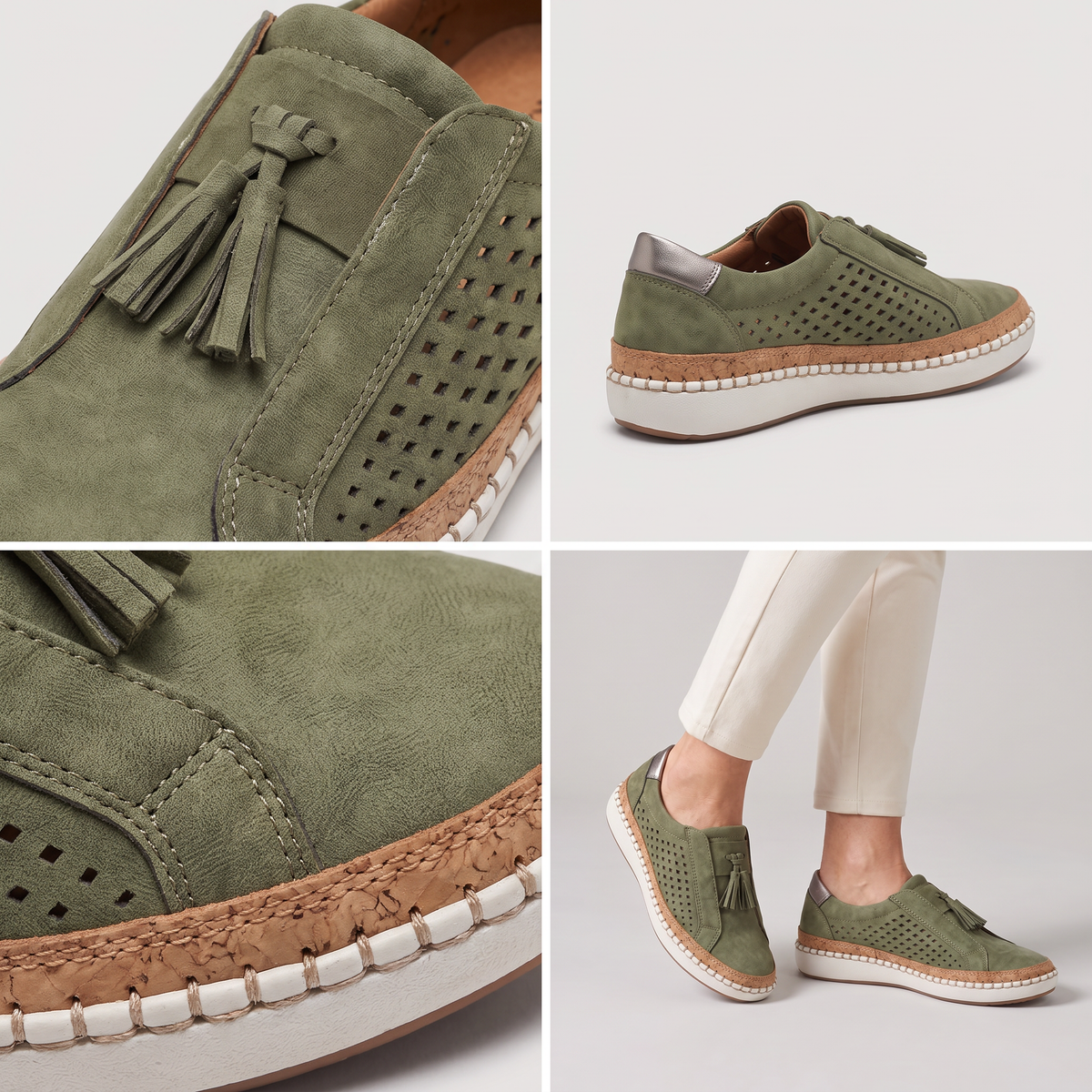 ESPADRILLE SOLE CASUAL LOAFERS