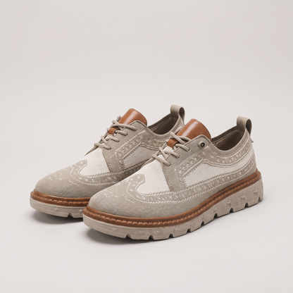BROGUE KNIT PLATFORM TRAINERS