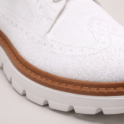 BROGUE KNIT PLATFORM TRAINERS