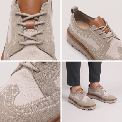 BROGUE KNIT PLATFORM TRAINERS
