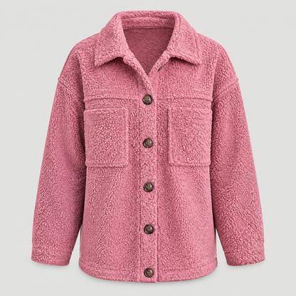 SOFT PILE BUTTON JACKET