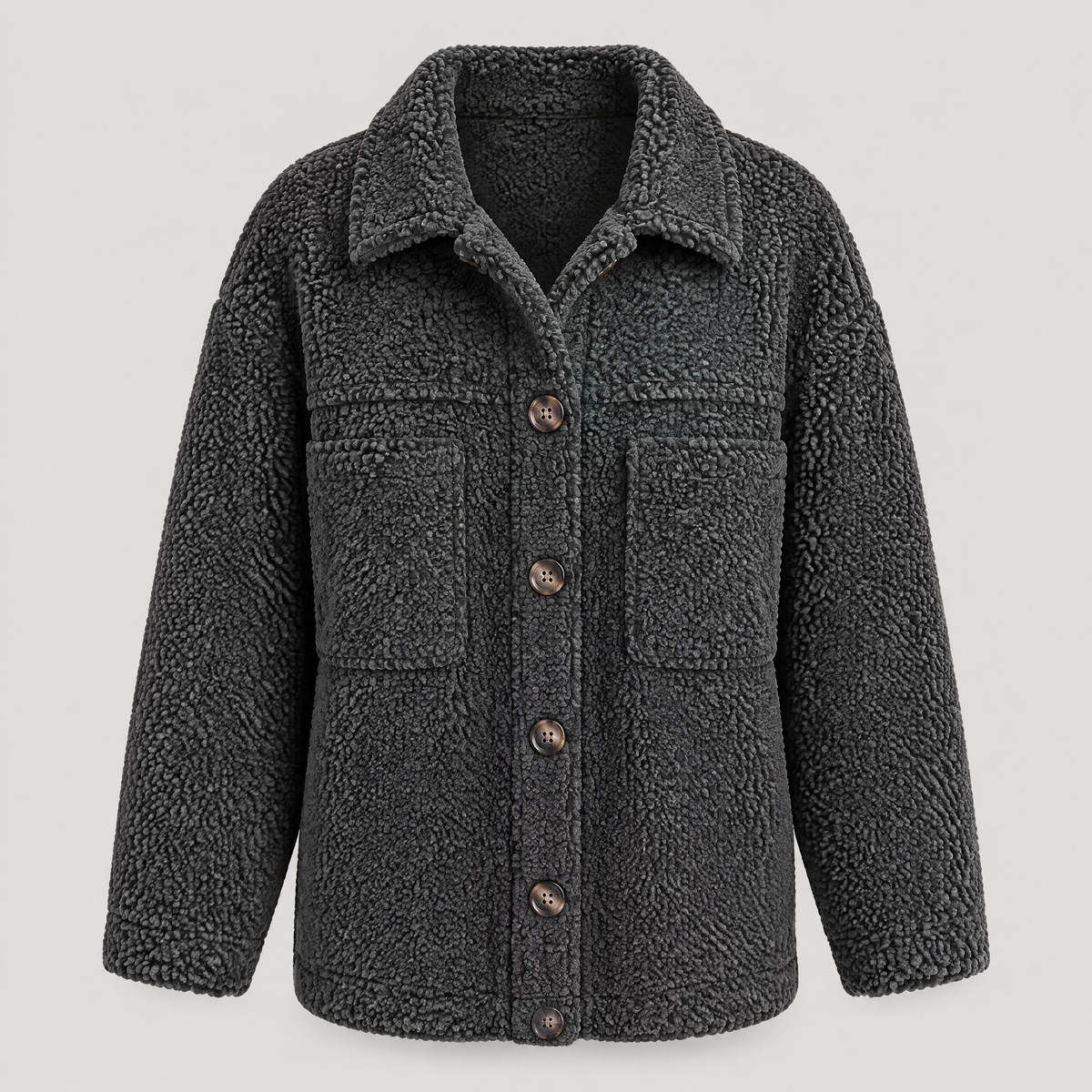 SOFT PILE BUTTON JACKET