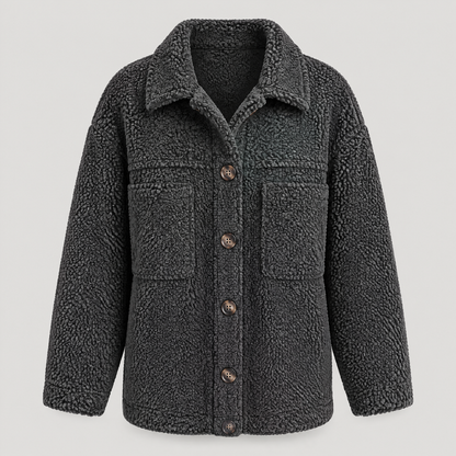 SOFT PILE BUTTON JACKET