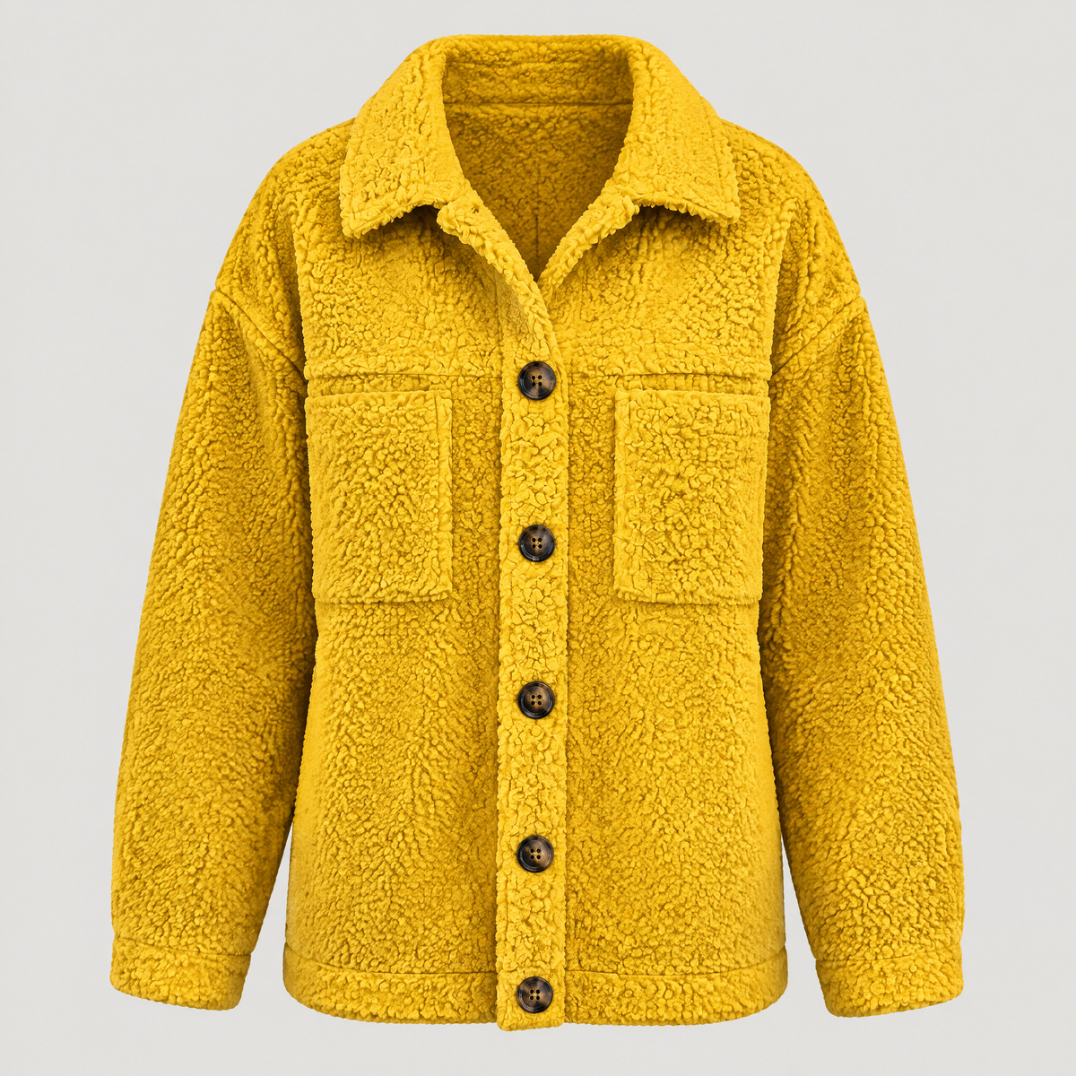 SOFT PILE BUTTON JACKET
