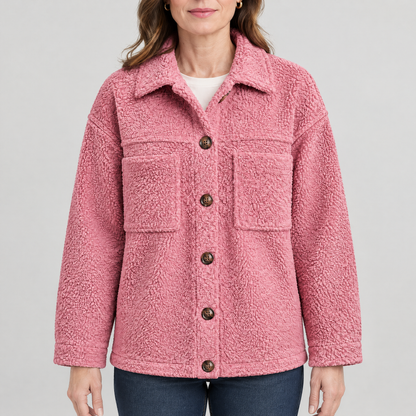 SOFT PILE BUTTON JACKET