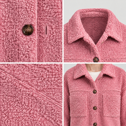 SOFT PILE BUTTON JACKET