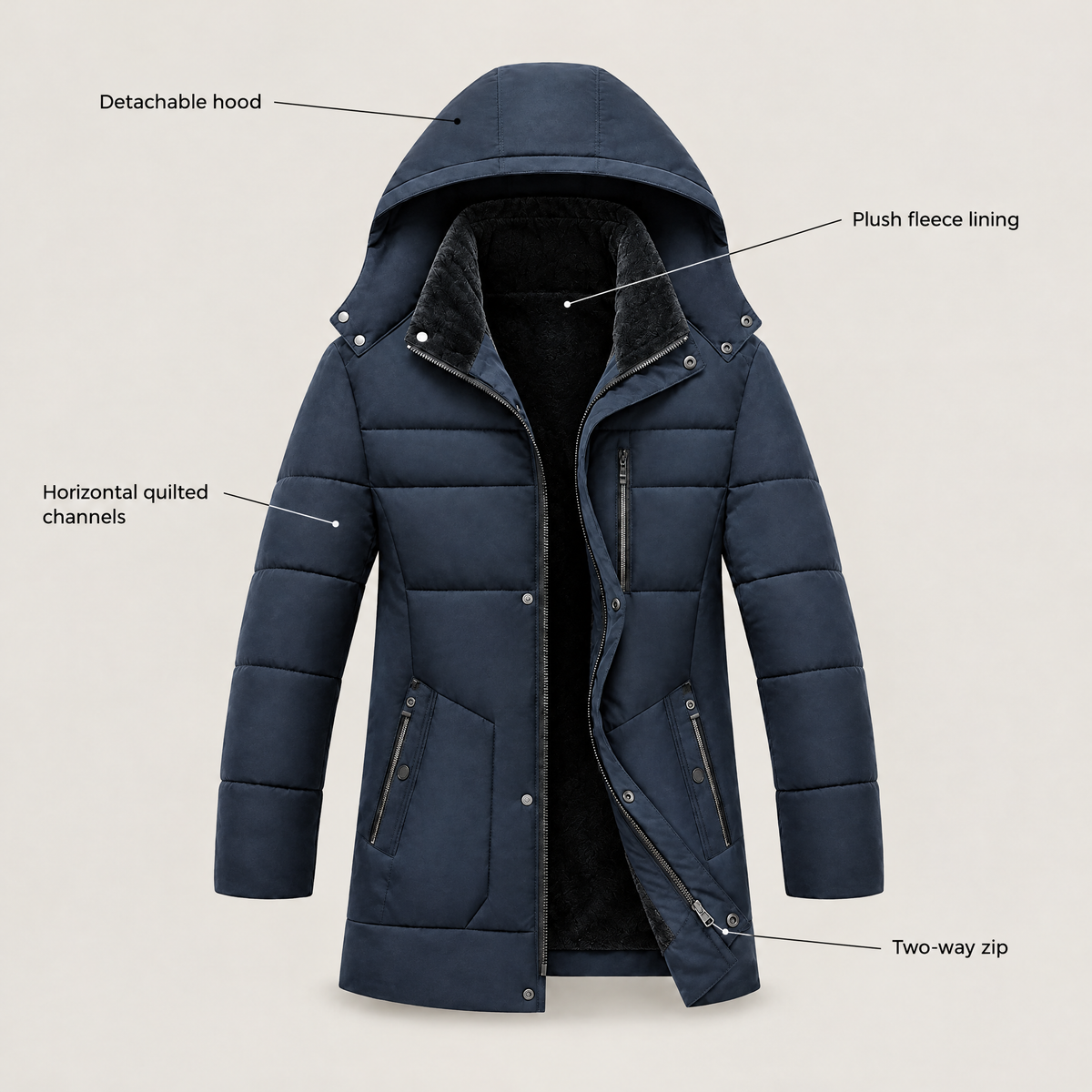 MULTI ZIP WINTER PARKA