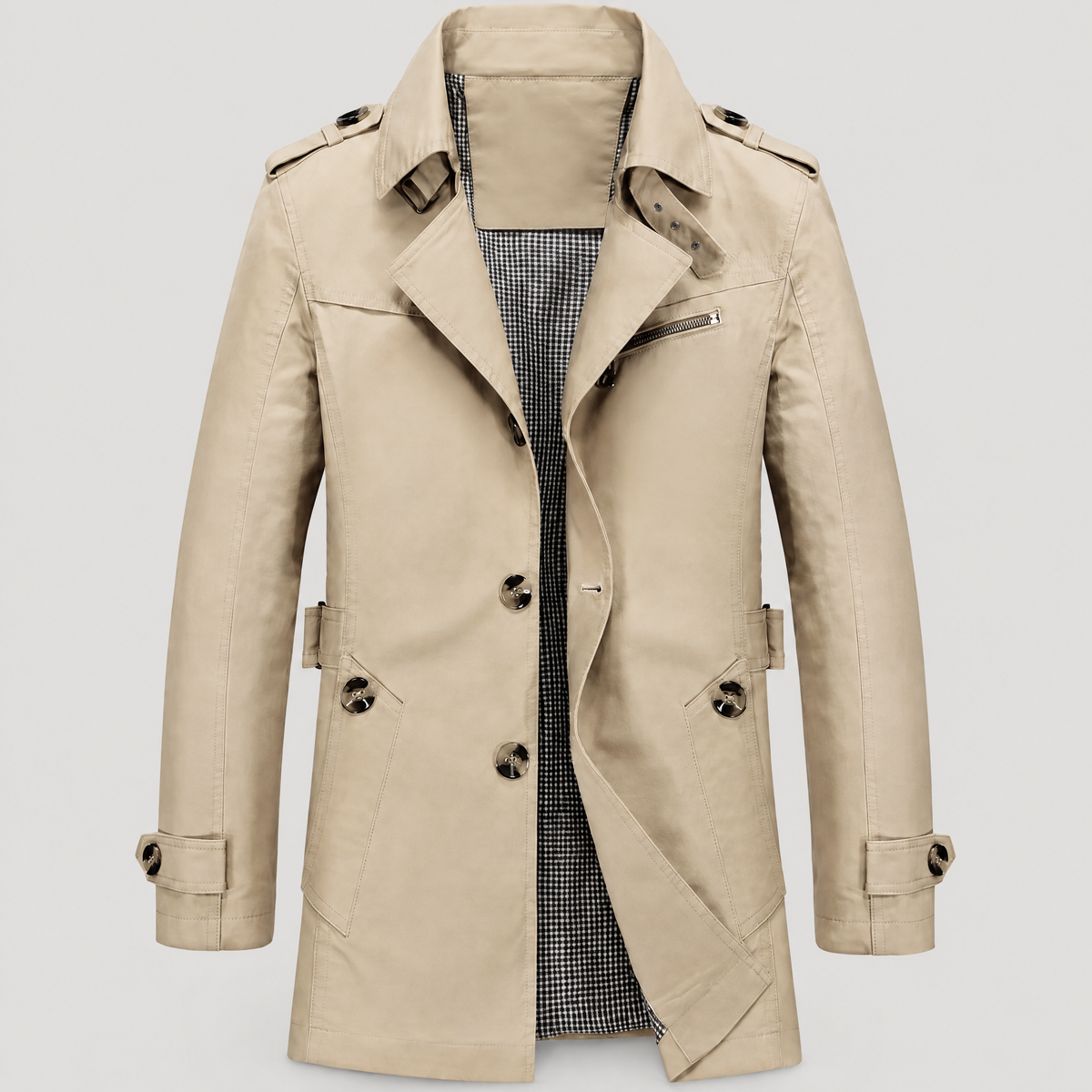 ZIP CHEST TAILORED COAT