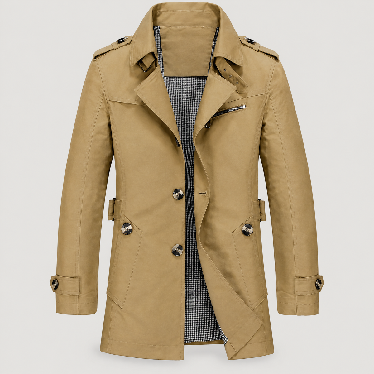 ZIP CHEST TAILORED COAT